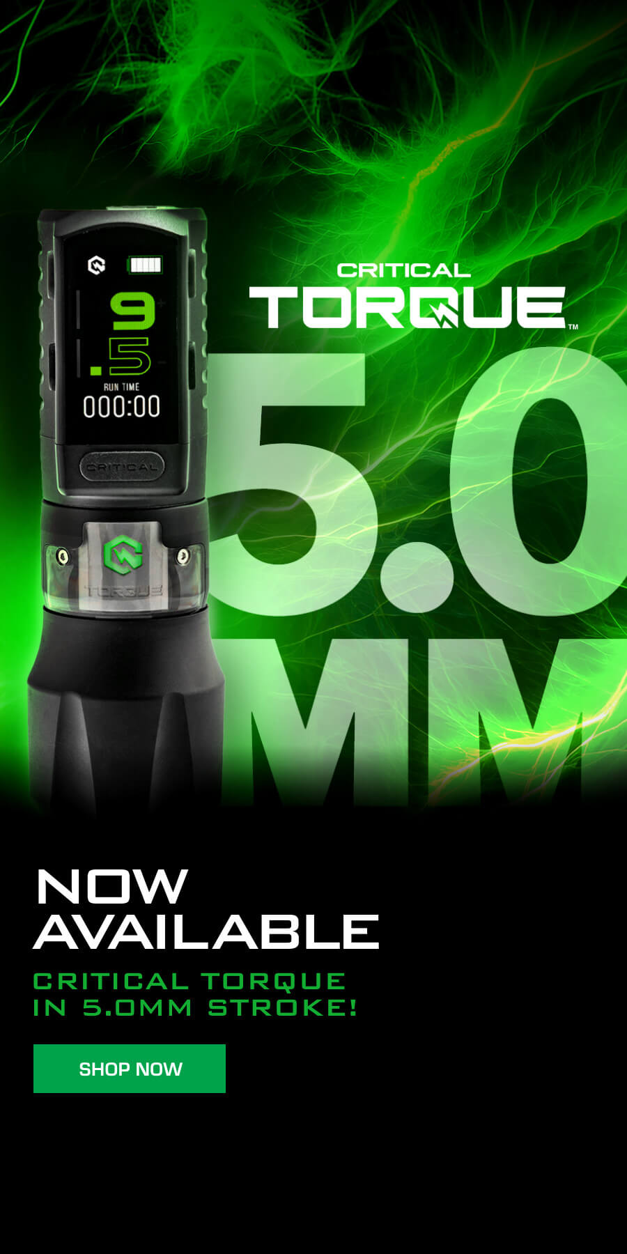 Critical Torque 5.0mm Stroke now available