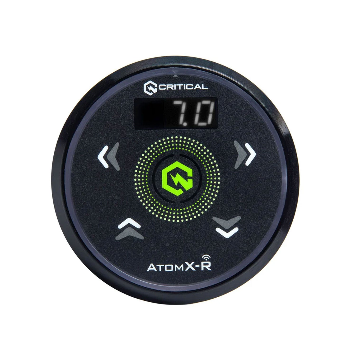 critical wireless foot pedal AtomX-R Power Supply with Black Overlay and Black CXP19 Wireless Foot