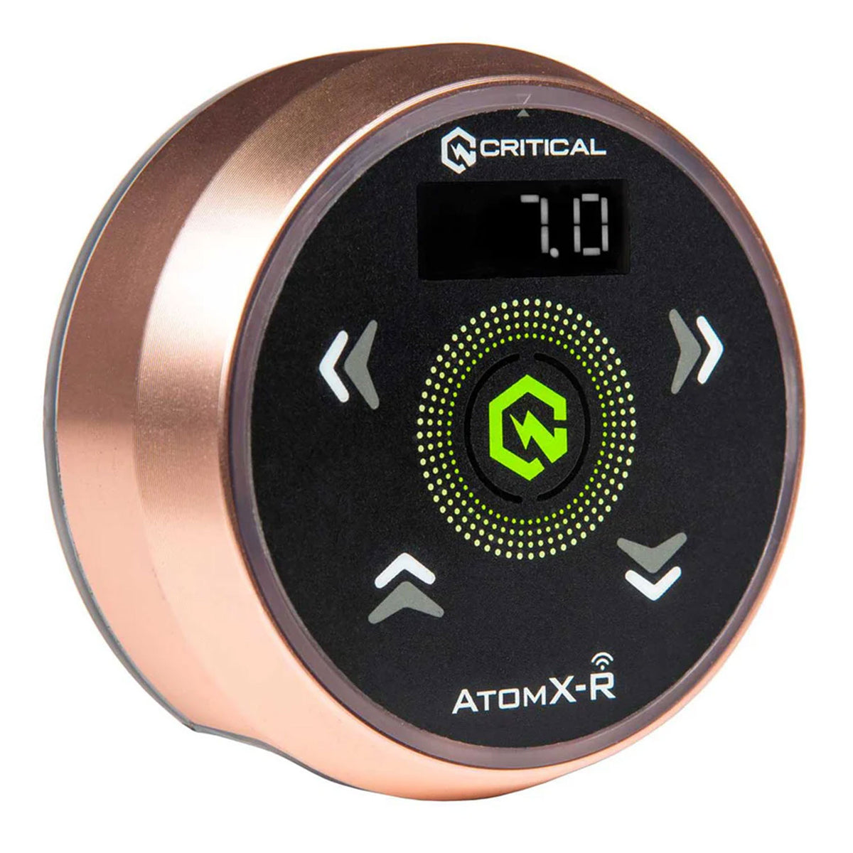 AtomX-R Power Supply Rose Gold with Black Overlay and Rose Gold CXP19 Wireless Foot Switch Bundle