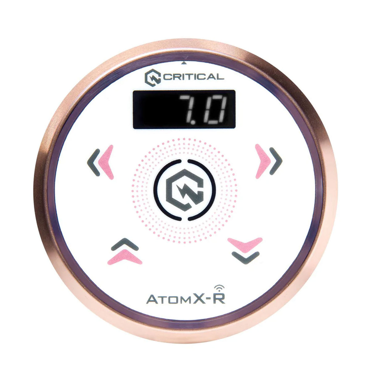 AtomX-R Power Supply Rose Gold with White Overlay and Rose Gold CXP19 Wireless Foot Switch Bundle