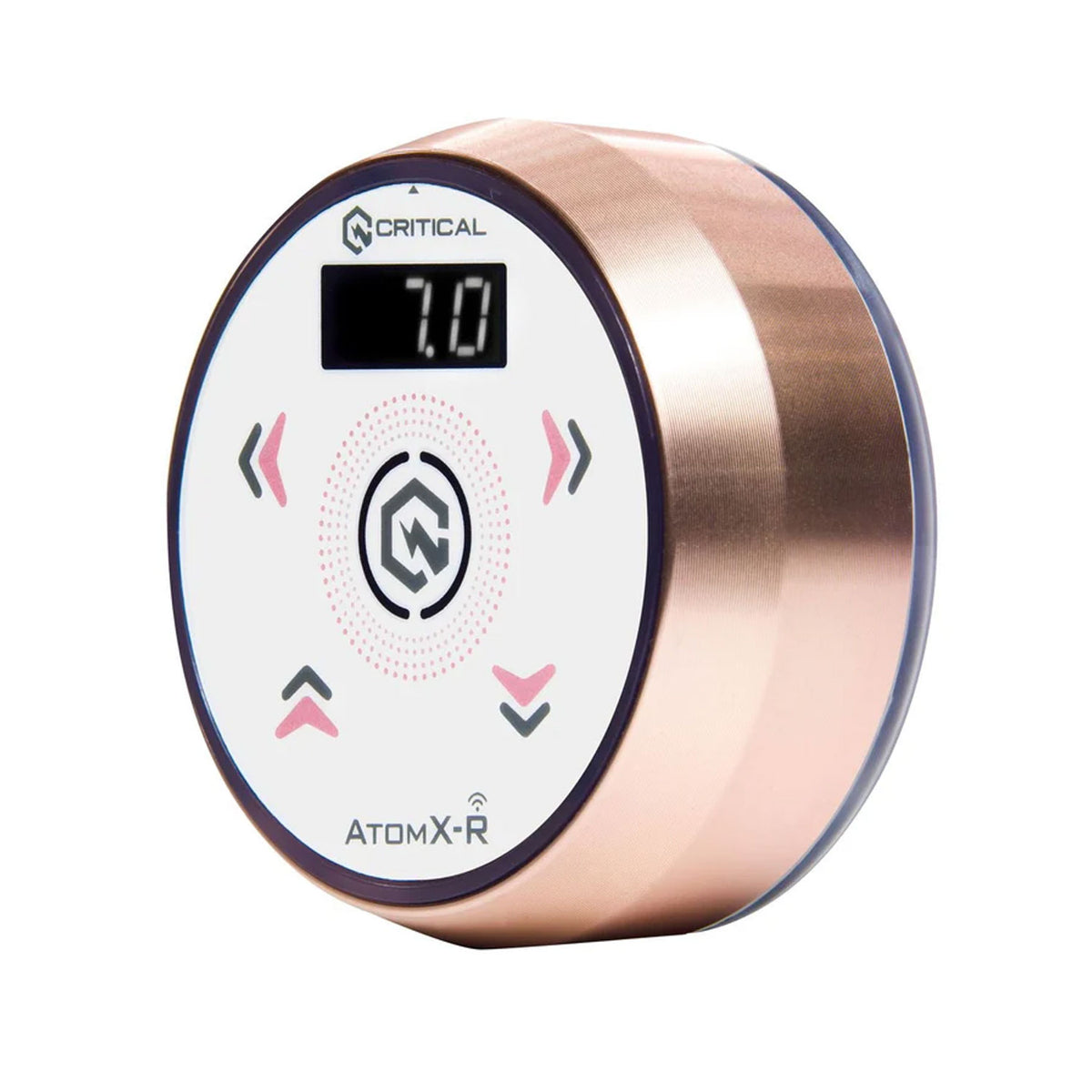 AtomX-R Power Supply Rose Gold with White Overlay and Rose Gold CXP19 Wireless Foot Switch Bundle