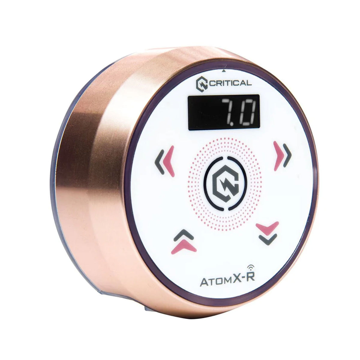 AtomX-R Power Supply Rose Gold with White Overlay and Rose Gold CXP19 Wireless Foot Switch Bundle