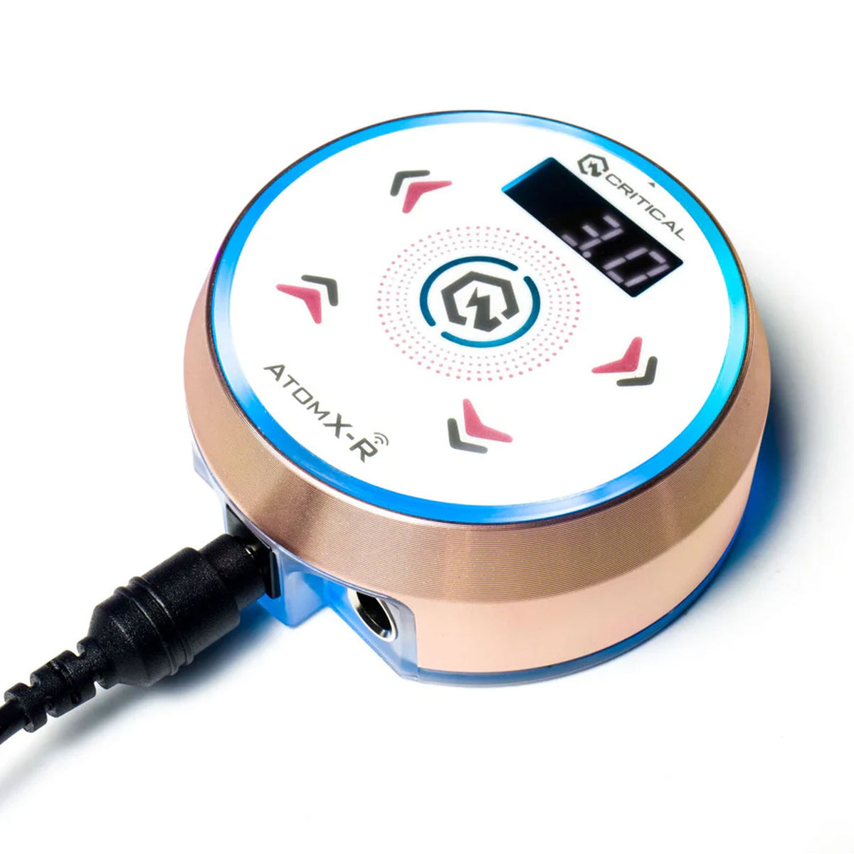AtomX-R Power Supply Rose Gold with White Overlay and Rose Gold CXP19 Wireless Foot Switch Bundle