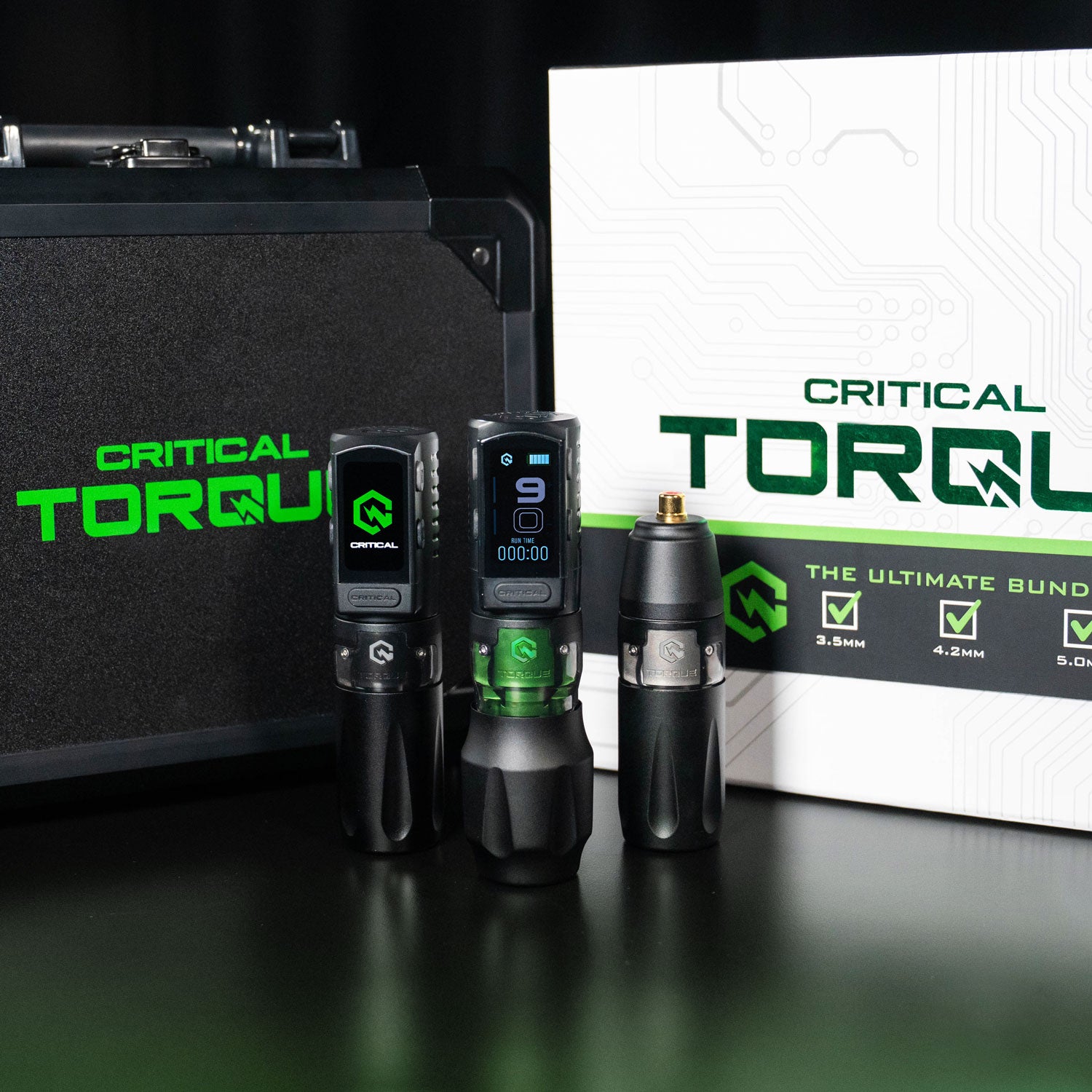 タトゥーマシン CRITICAL TORQUE 4.2mmストローク CRITICAL TORQUE PEN MACHINE | 4.2mm-FULL SET | FLAG TATTOO SUPPLY