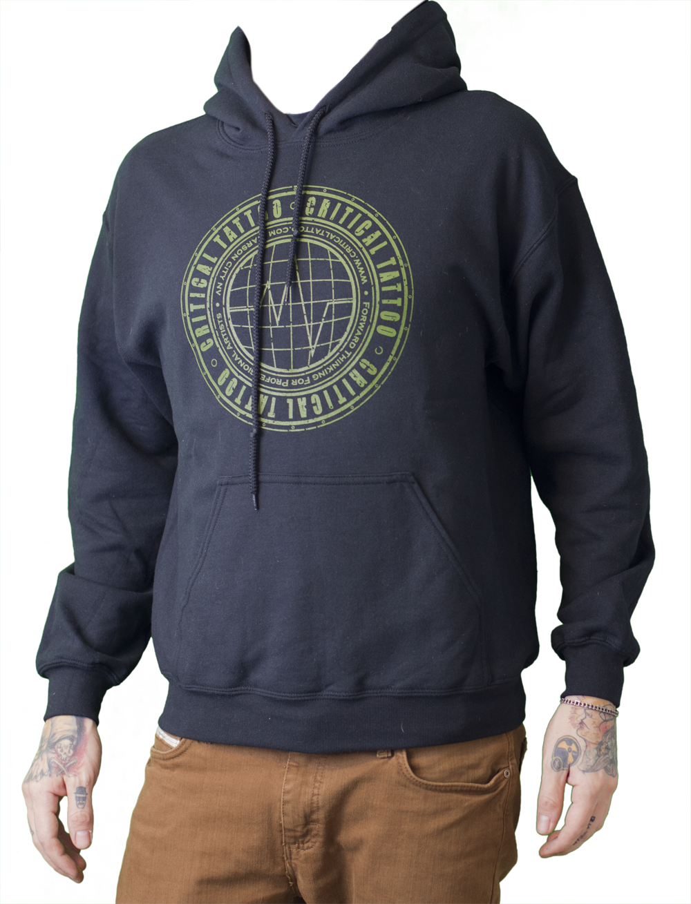 Black Pullover with Green Logo